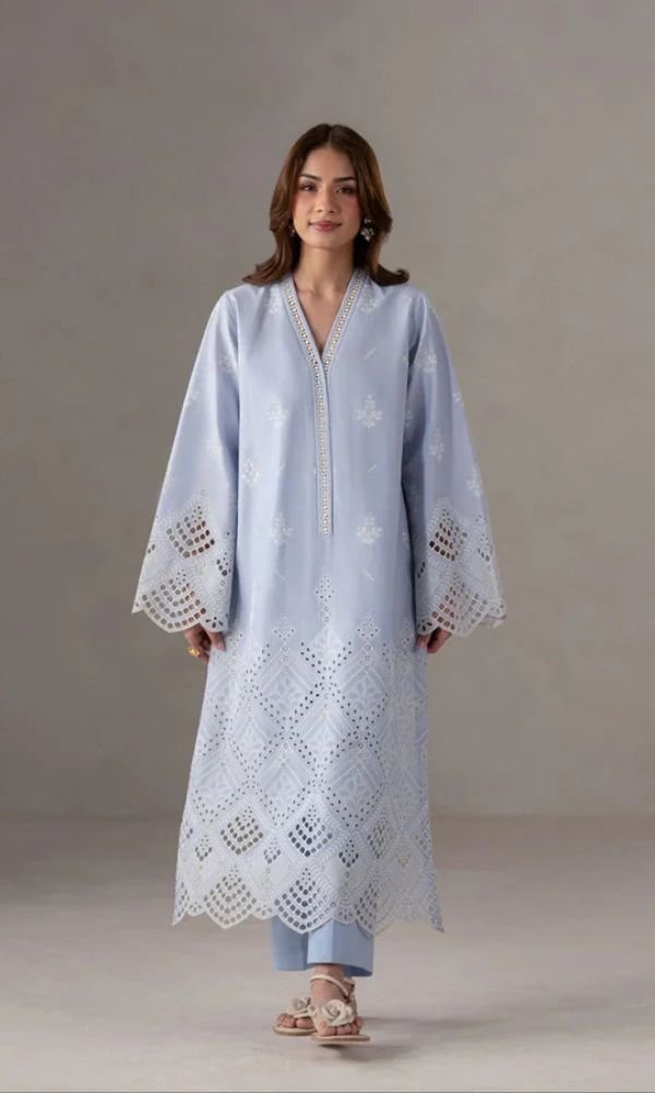 Lawn 2pc unstitched embroidered suit