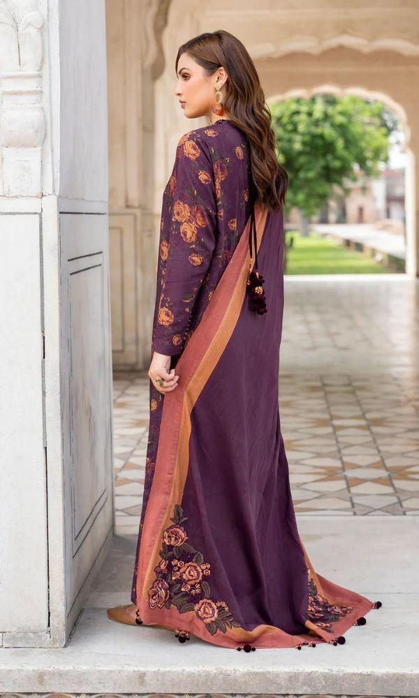 Khaddar 3pc unstitched digital printed suit