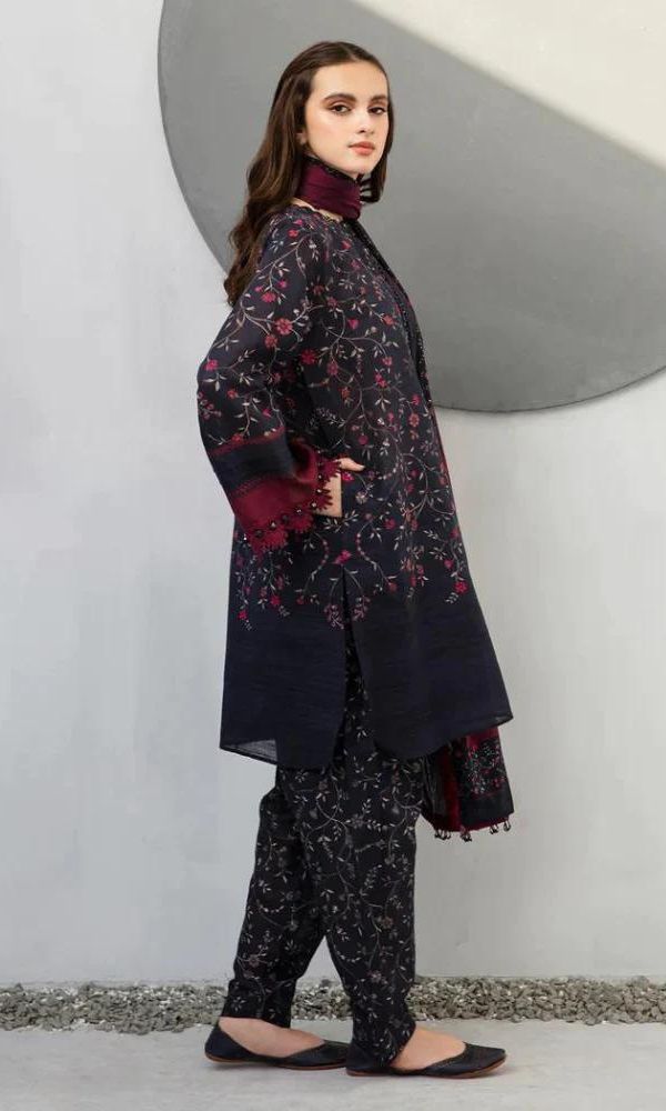 Baroque lawn unstitched 3pc digital printed suit