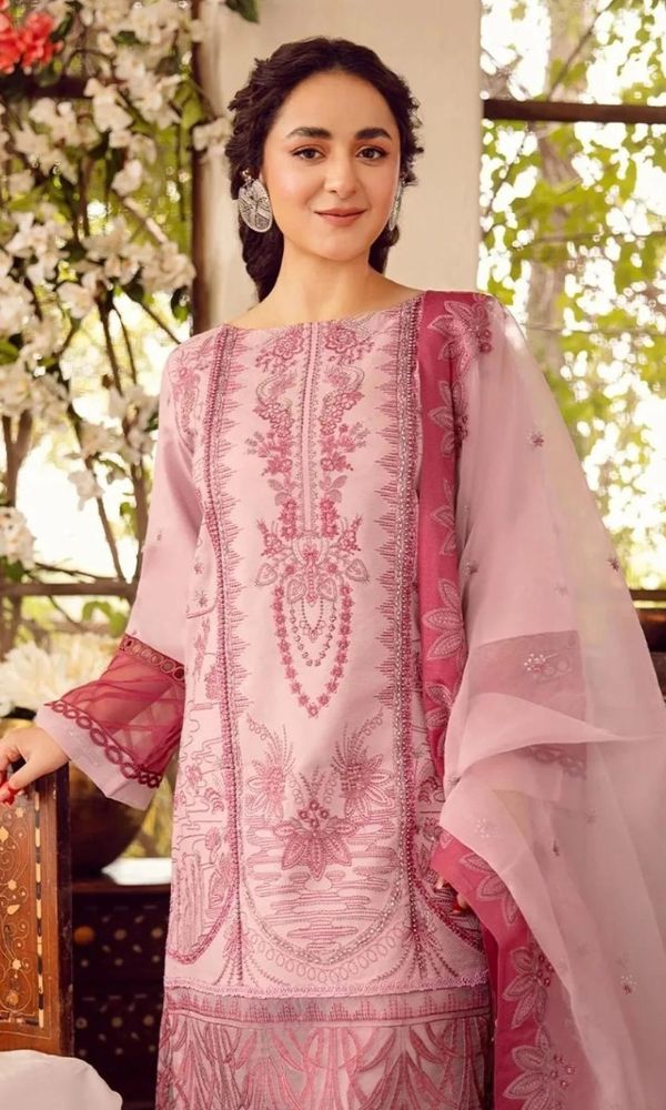 Lawn 3pc heavy embroidered suit