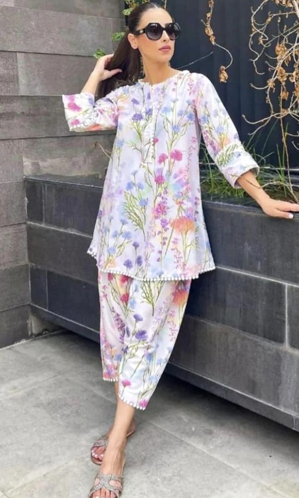 Lawn digital printed 2pc suit - Summer 2024