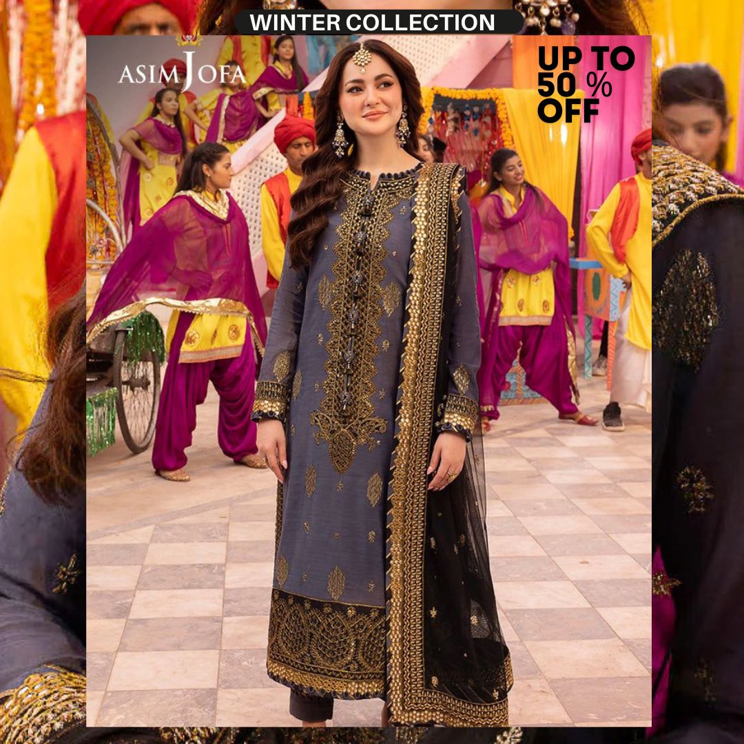 Dhanak 3pc unstitched heavy sequence embroidered suit with embroidered shawl