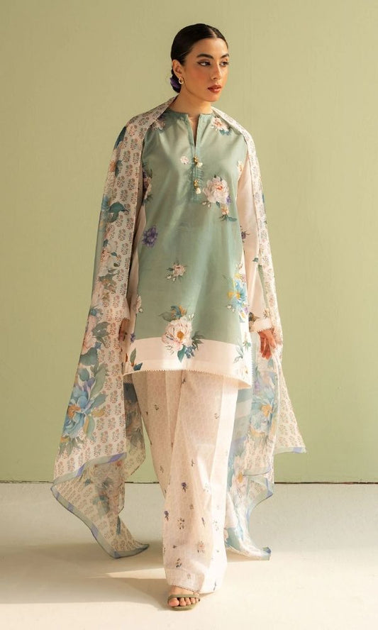 Lawn 3pc unstitched luxury digital printed suit