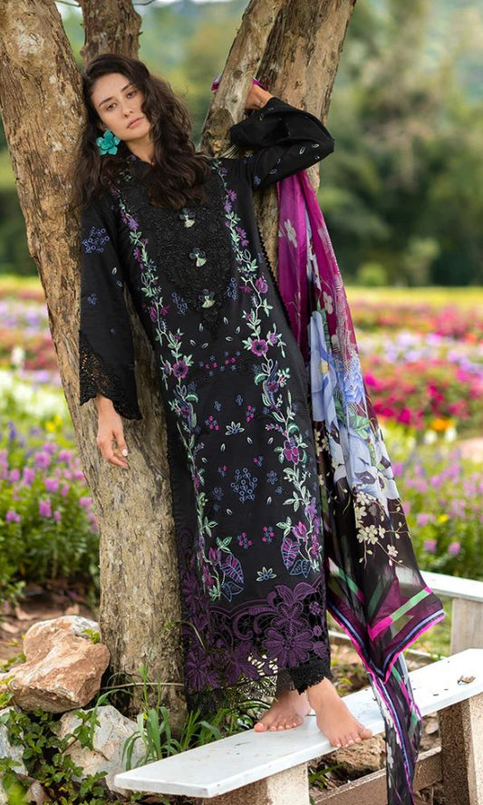 Lawn 3pc unstitched heavy embroidered summer collection suit