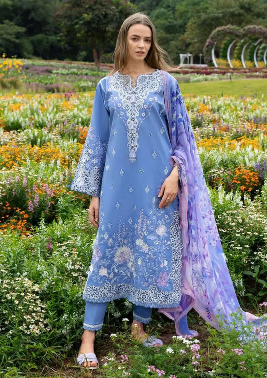 Lawn 3pc unstitched heavy embroiered suit