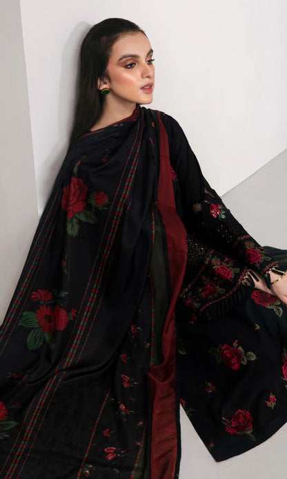 Dhanak3pc unstitched heavy embroidered suit