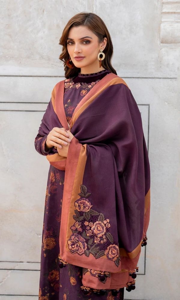 Khaddar 3pc unstitched digital printed suit