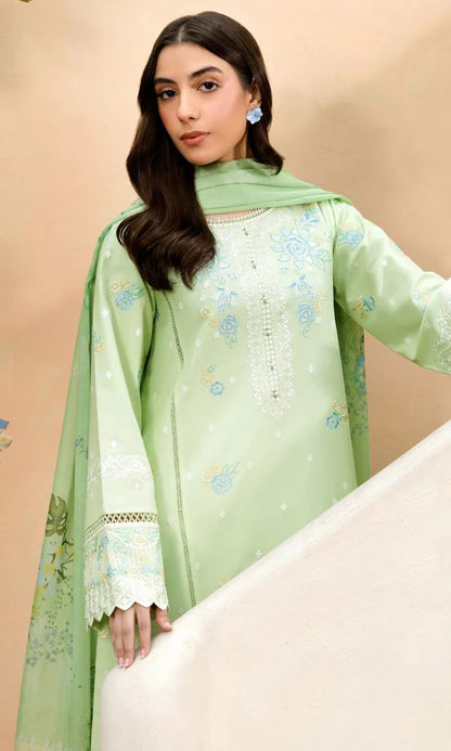 Lawn 3pc unstitched heavy embroidered suit