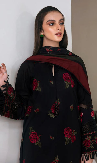 Dhanak3pc unstitched heavy embroidered suit