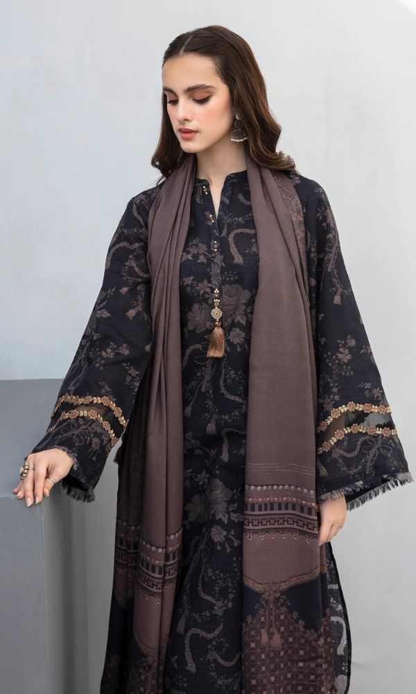 Khaddar 3pc unstitched digital printed suit