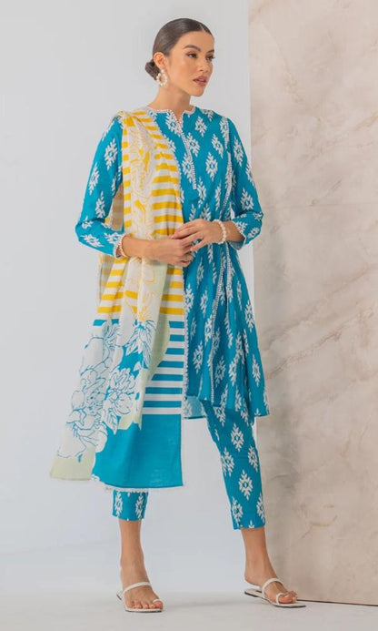 Lawn 3pc digital printed suit