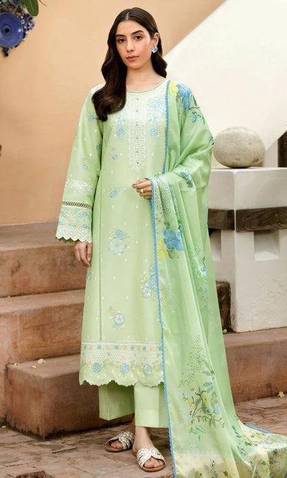 Lawn 3pc unstitched heavy embroidered suit
