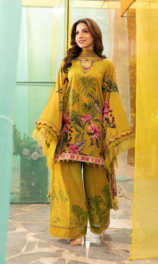 Lawn 3pc unstitched luxury digital printed suit