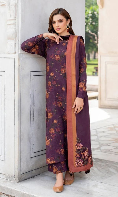 Khaddar 3pc unstitched digital printed suit