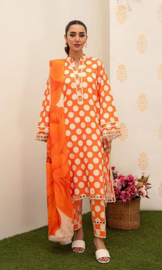 Lawn 3pc unstitched digital printed suit