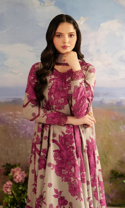 Khaddar 3pc unstitched digital printed collection with patches