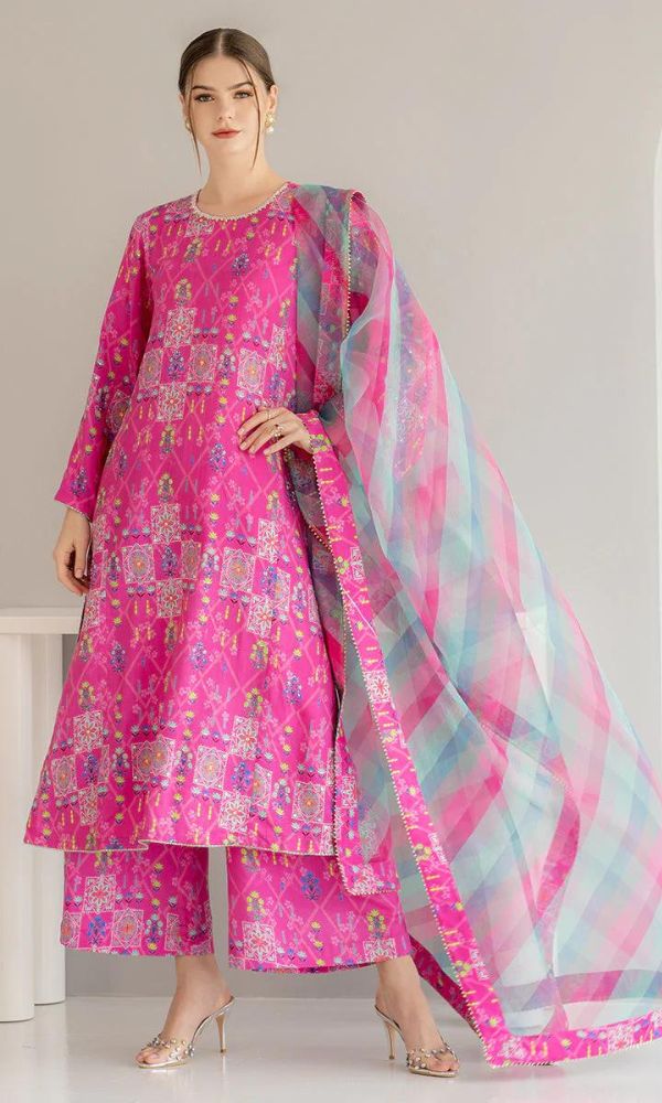 Lawn 3pc unstitched digital printed suit