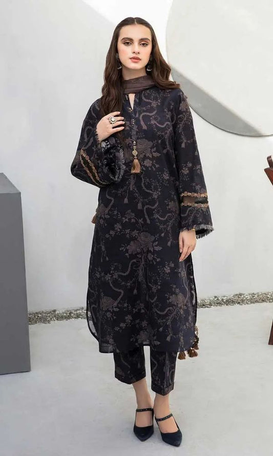 Khaddar 3pc unstitched digital printed suit