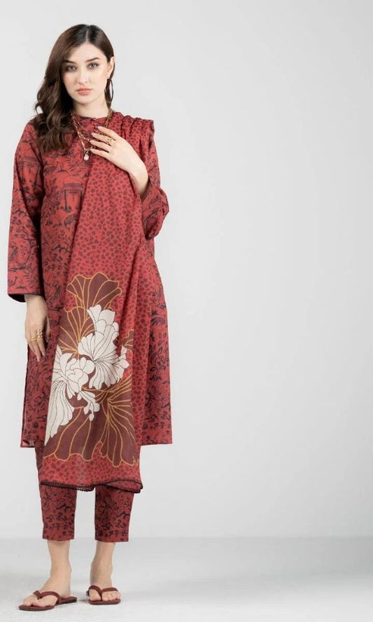 Lawn 3pc unstitched digital printed suit