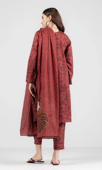 Lawn 3pc unstitched digital printed suit