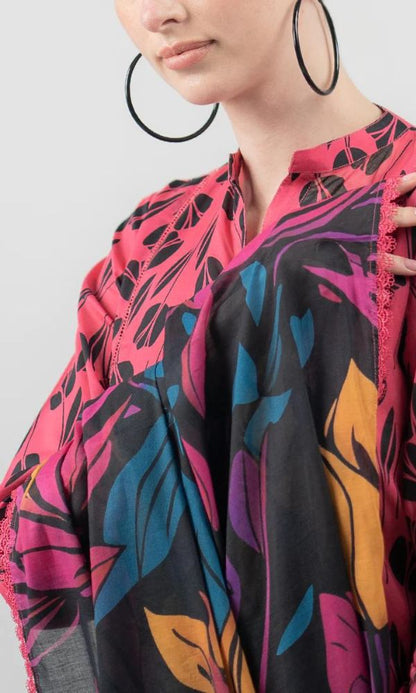 Lawn 3pc unstitched digital printed suit - 2024 summer