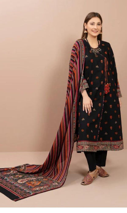 Dhanak 3pc heavy embroidery suit