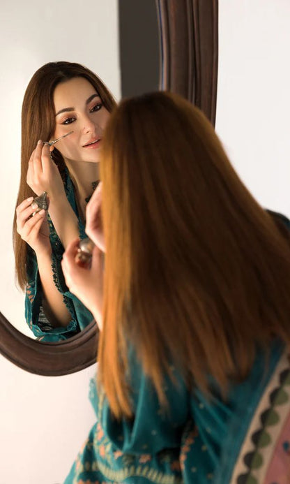 Dhanak 3pc unstitched heavy embroidered suit