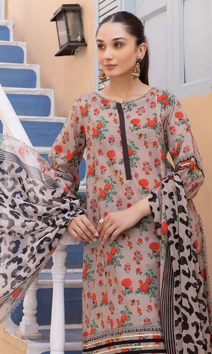 Lawn unstitched 3pc digital printed suit