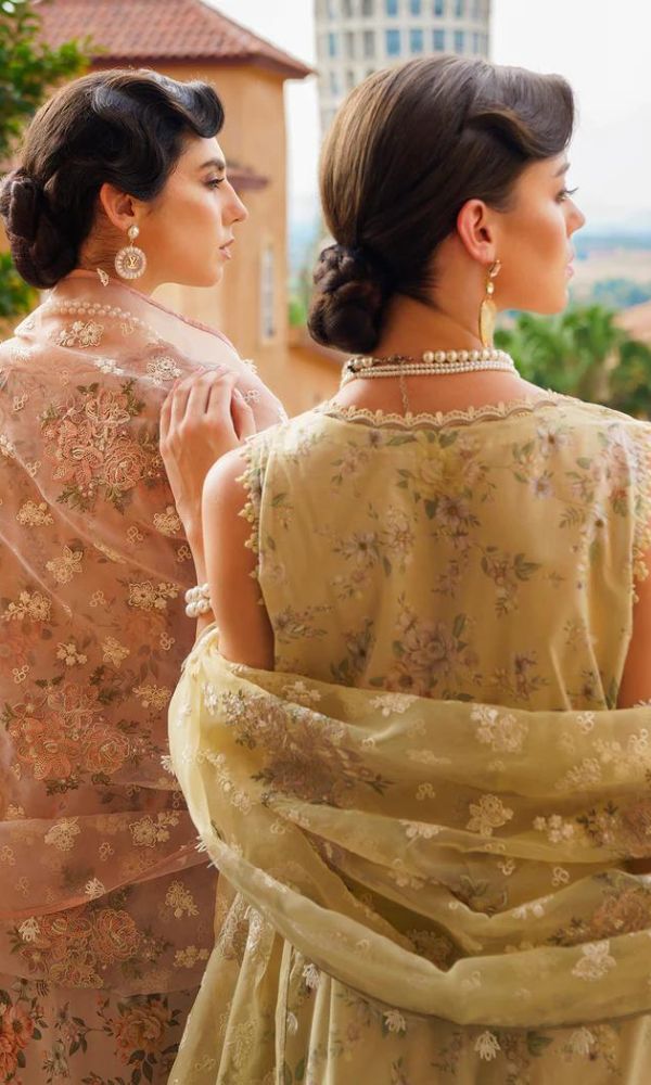 Lawn 3pc digital printed shirt with patches and embroidered dupatta