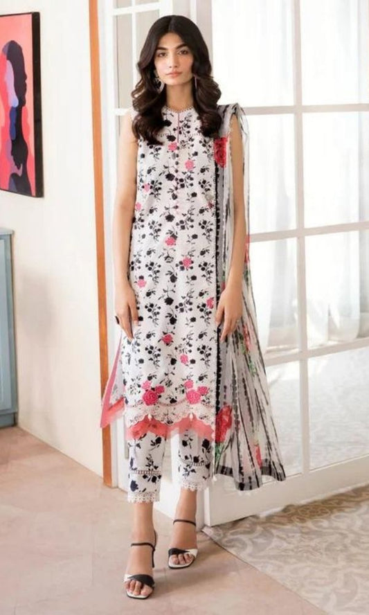 Lawn 3pc unstitched digital printed suit