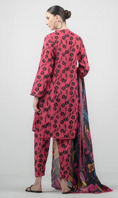 Lawn 3pc unstitched digital printed suit - 2024 summer