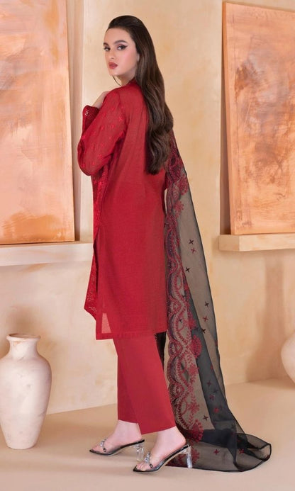Lawn 3pc heavy embroidered unstitched suit