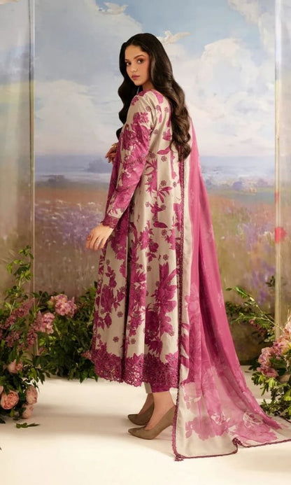 Khaddar 3pc unstitched digital printed collection with patches