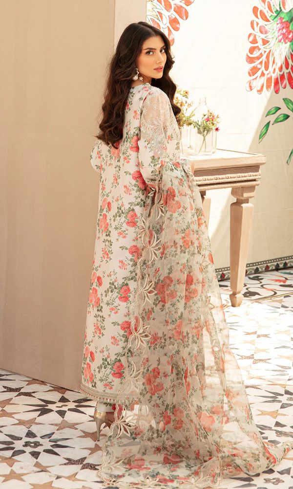 Khaddar 3pc unstitched digital printed suit with patches