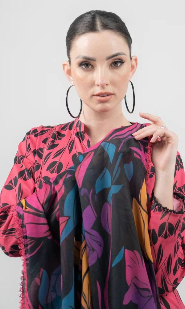Lawn 3pc unstitched digital printed suit - 2024 summer