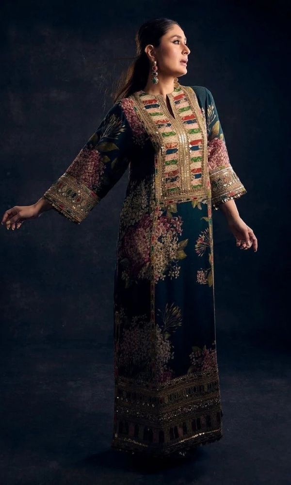 Silk 3pc unstitched digital printed suit with orgazna digital printed dupatta