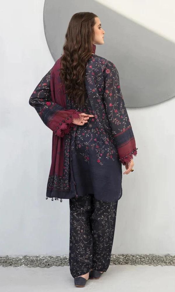 Baroque lawn unstitched 3pc digital printed suit