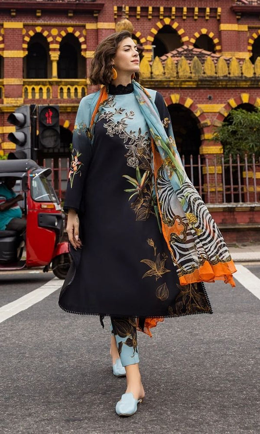 Lawn 3pc unstitched luxury digital printed suit