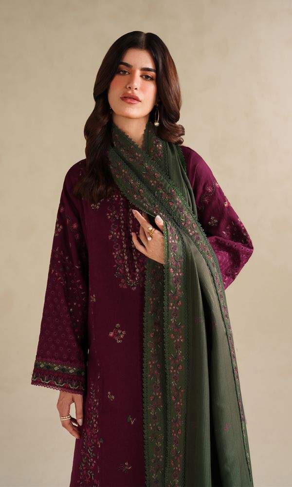 Lawn 3pc unstitched embroidered summer collection suit
