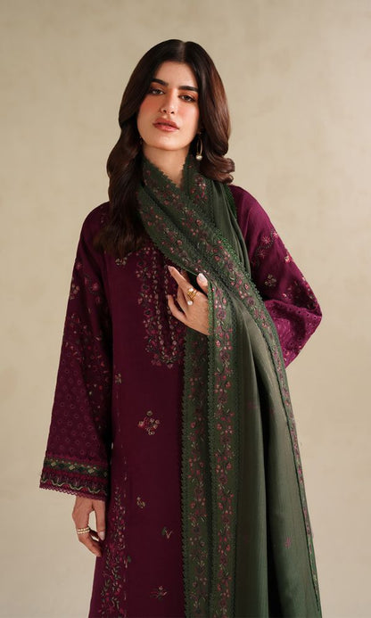 Lawn 3pc unstitched embroidered summer collection suit