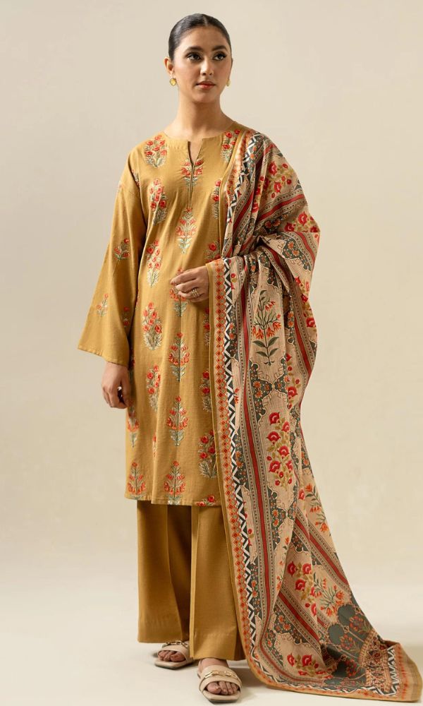 Lawn 3pc unstitched heavy embroidered suit