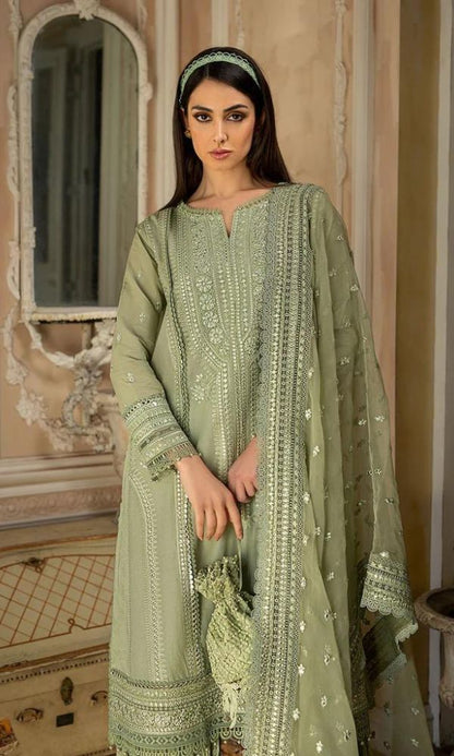 Lawn 3pc sequence embroidered suit