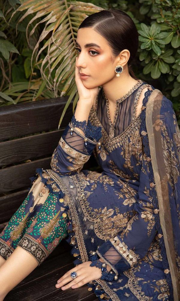 Lawn 3pc unstitched digital printed suit - 2024 summer