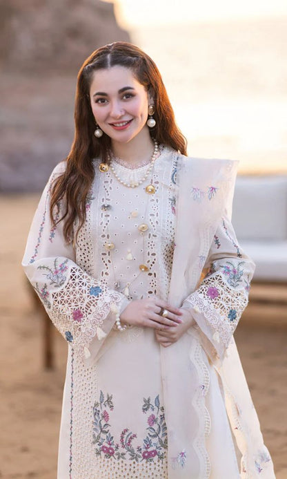 COCO Lawn chiken kari fully embroidered suit with embroidered dupatta