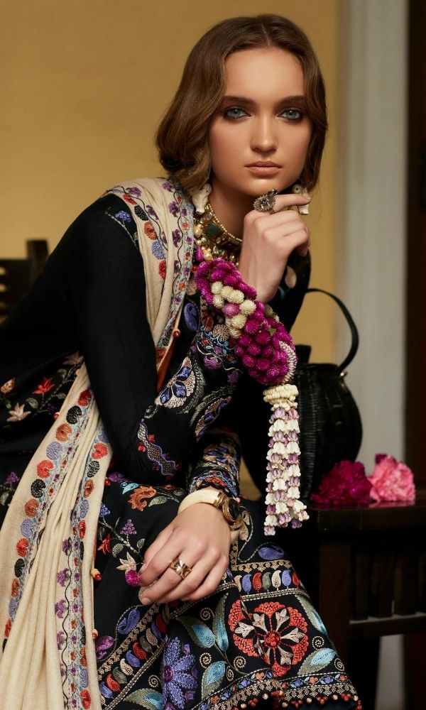 Lawn unstitched 3pc heavy embroidered suit - 2024 Summer