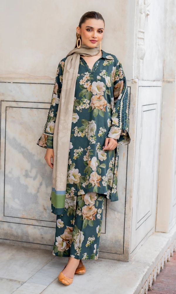 Khaddar 3pc unstitched digital printed collection