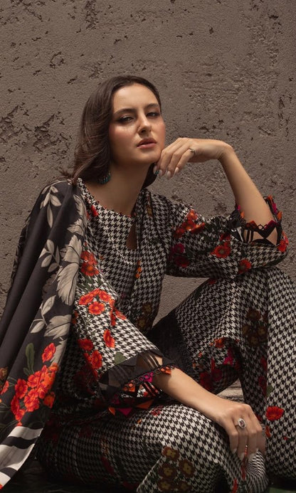 Khaddar 3pc unstitched digital printed suit