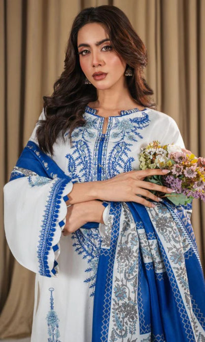 Lawn 3pc unstitched embroiderd summer collection suit