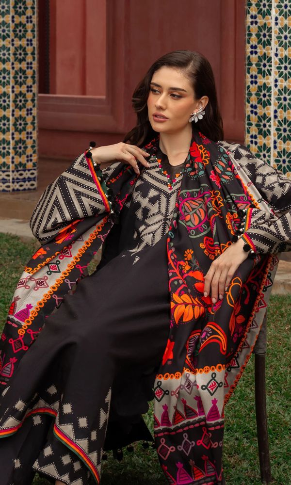 Khaddar 3pc unstitched digital printed winter suit