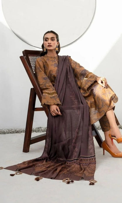 Khaddar 3pc unstitched digital printed suit